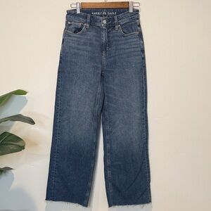 American Eagle Outfitters Women's Super High-Rise Baggy Wide Leg Jeans - Stretch